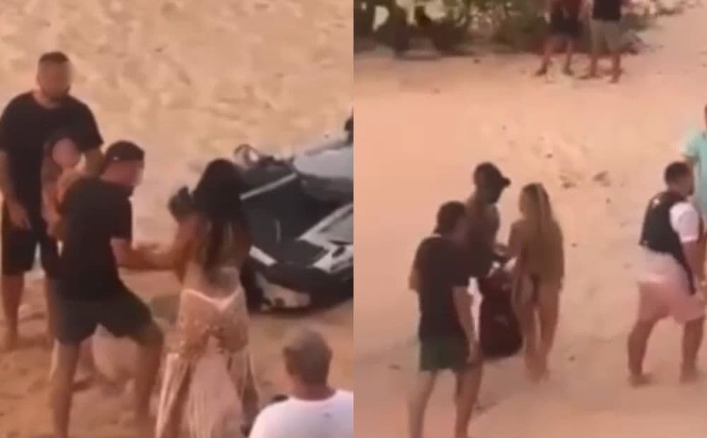 Vídeo mostra briga entre duas mulheres em praia no Tarumã