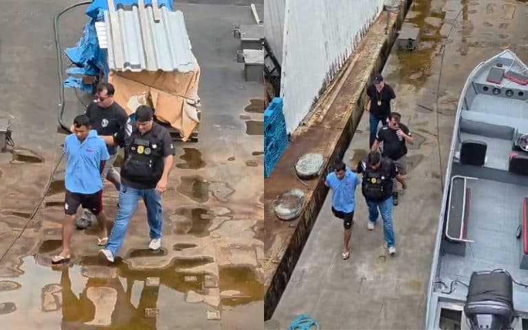 VÍDEO: Suspeito de matar amigo a facadas em embarcação é preso em Manaus
