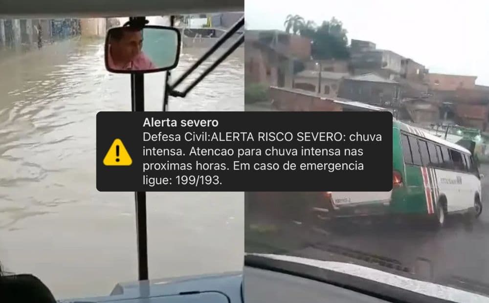 Defesa Civil emite alerta de risco severo para chuvas intensas em Manaus