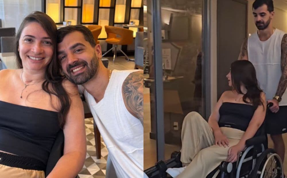 Ex-ginasta tetraplégica conhece paciente que voltou a andar após tratamento com polilaminina