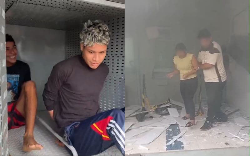 VÍDEO: Irmãos são presos após explodirem casa lotérica em Manaus