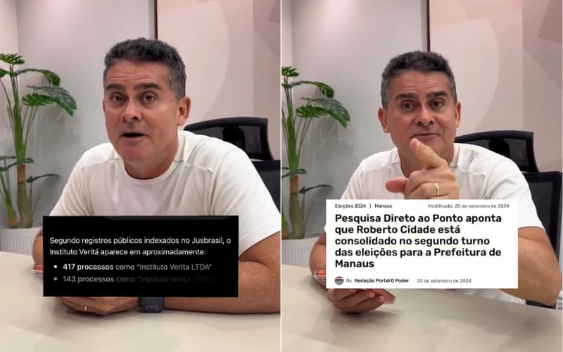 David Almeida reage à pesquisa que dá vitória à Seffair e questiona credibilidade dos dados
