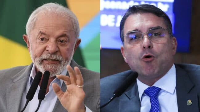 “Traição à Pátria”: Lula critica Flávio após ida aos EUA