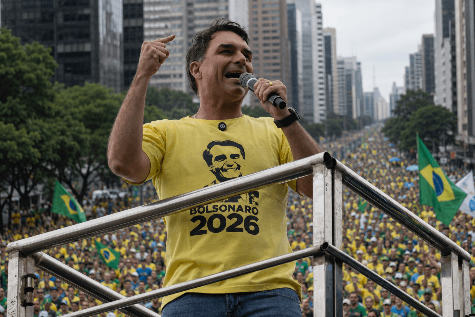 Flávio chama apoiadores para manifestação no Dia da Independência