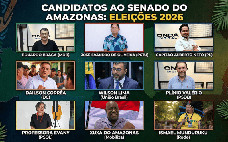 Conheça os candidatos ao Senado pelo Amazonas em 2026
