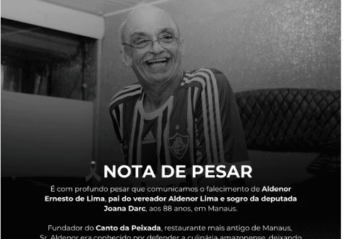 Morre Aldenor Ernesto de Lima, fundador do Canto da Peixada em Manaus