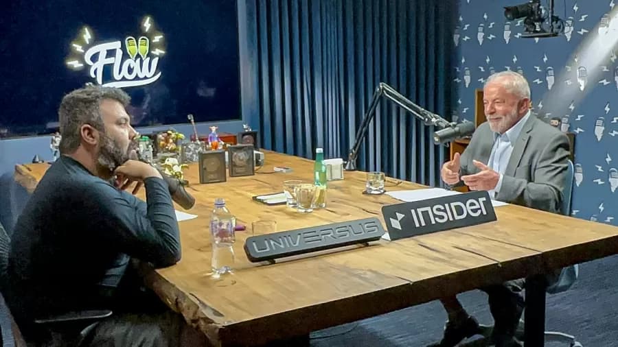 Lula vai ao Flow Podcast na noite do debate da Globo