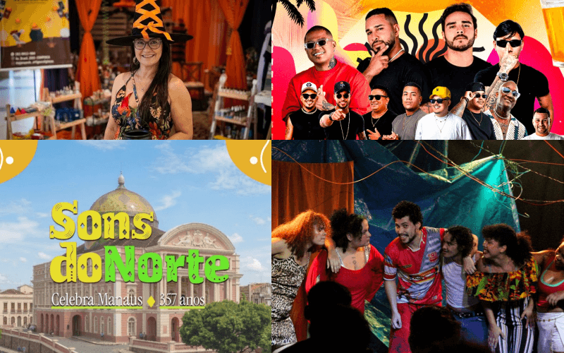 Agenda cultural reúne shows gratuitos, teatro, pagode e atrações de Halloween em Manaus
