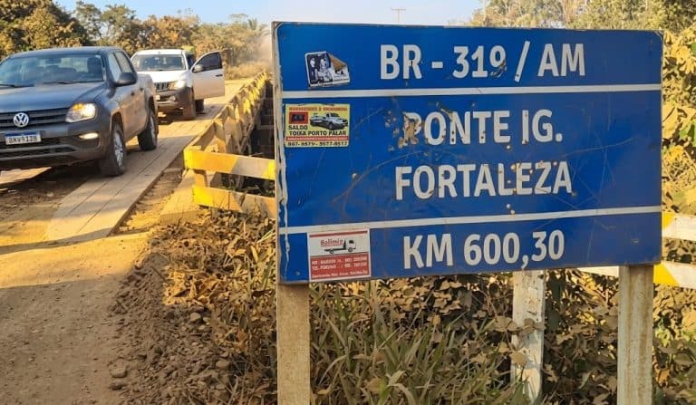 Dnit interdita Igarapé Fortaleza na BR-319 para obras de reforma