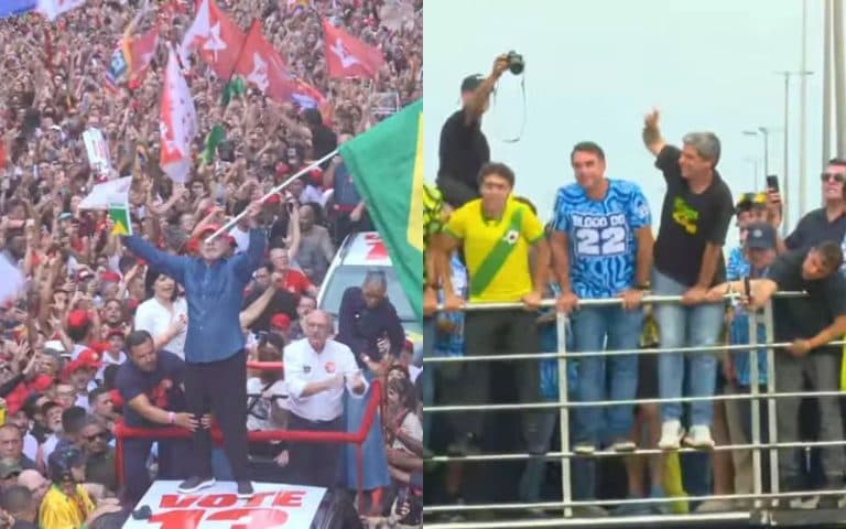 Flávio e Lula encerram campanhas com atos no Rio e em São Paulo