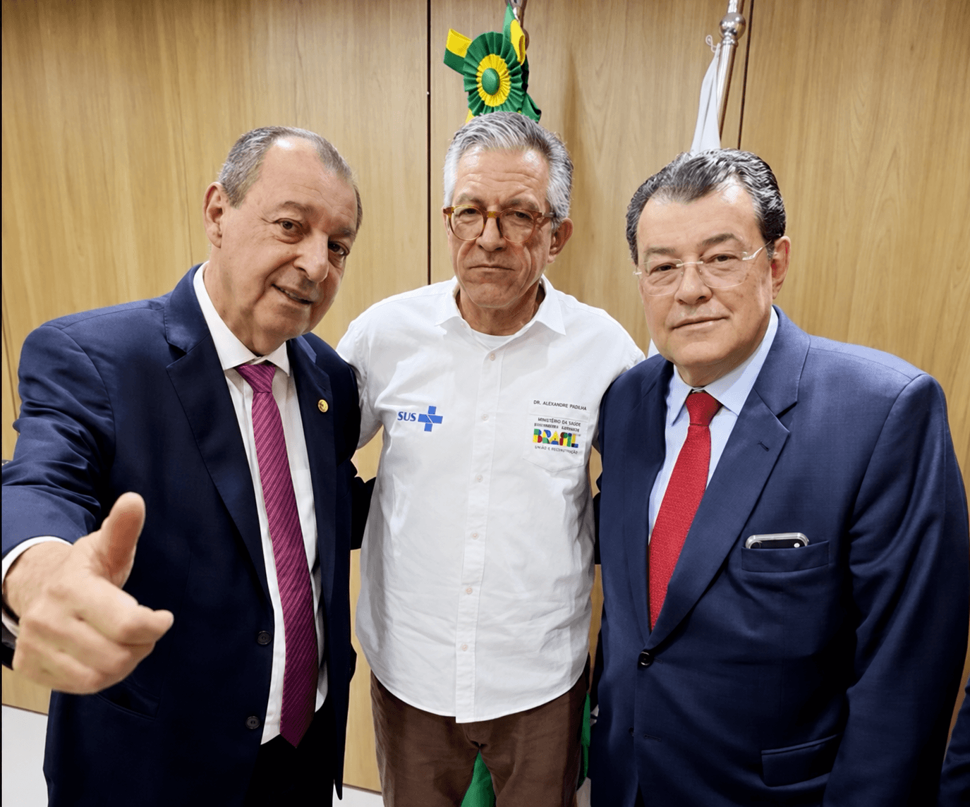 Omar e Braga discutem pautas da saúde do Amazonas com ministro Padilha, em Brasília