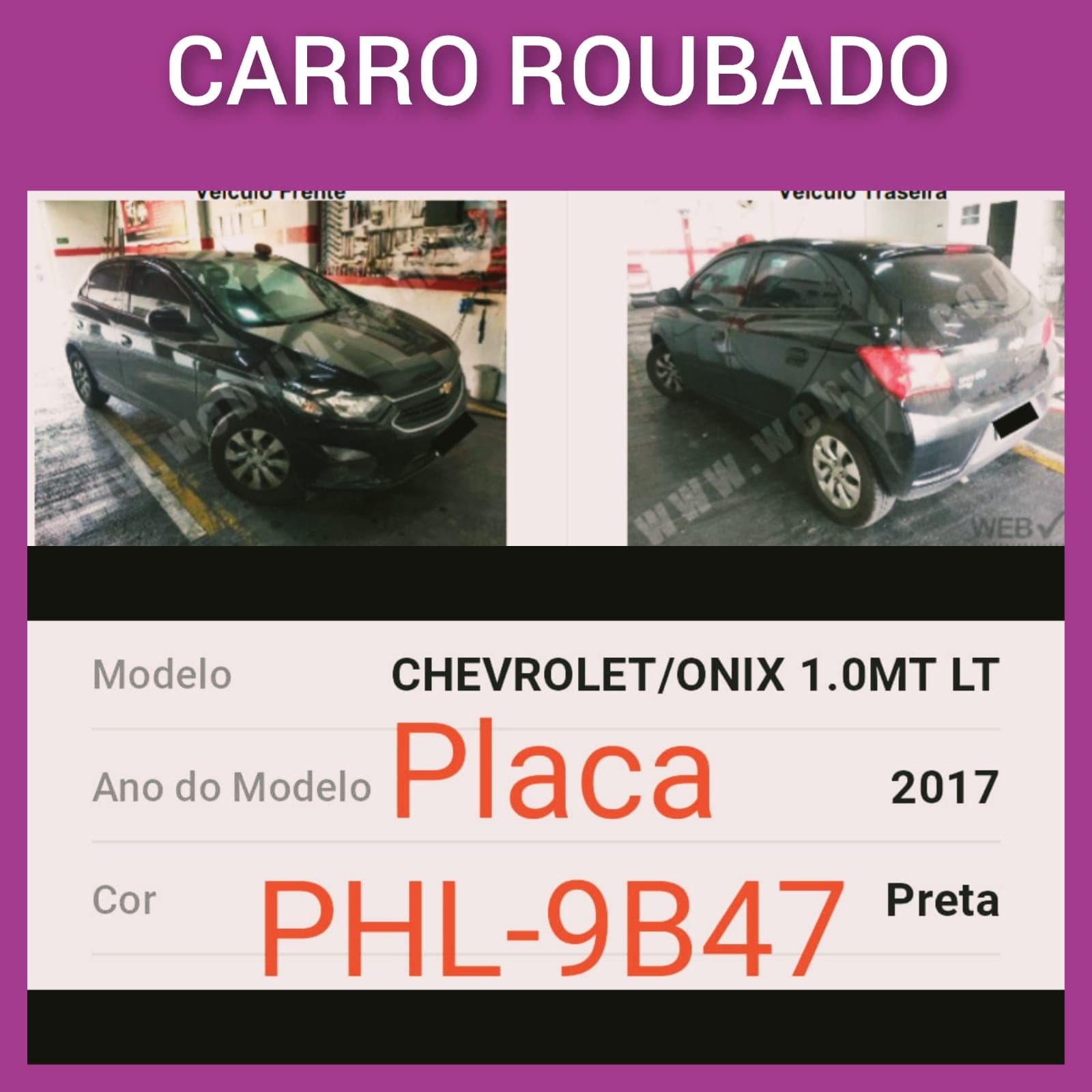 Bandidos apontam arma na cabeça de pai e filha e roubam carro