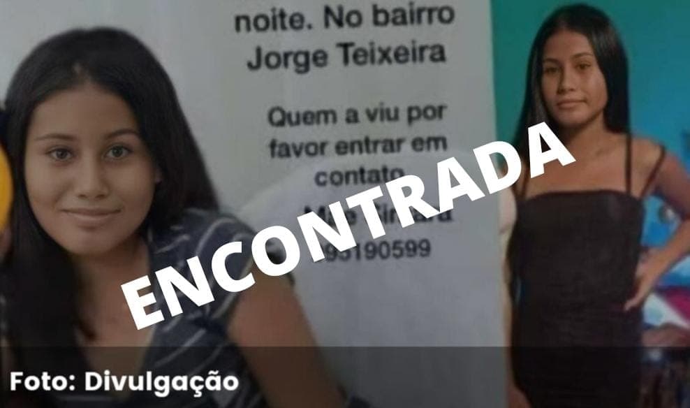 Menina de 12 anos desaparecida foi encontrada