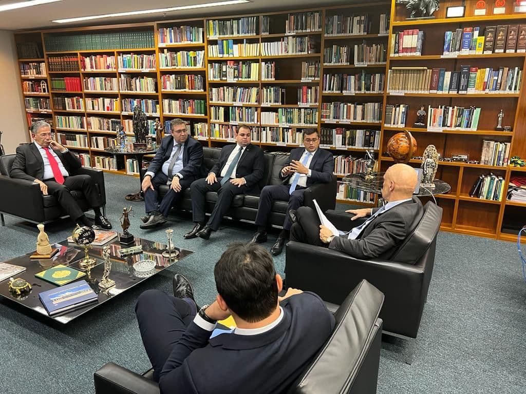 Wilson Lima se reúne com ministro do STF Alexandre de Moraes relator de ADIs