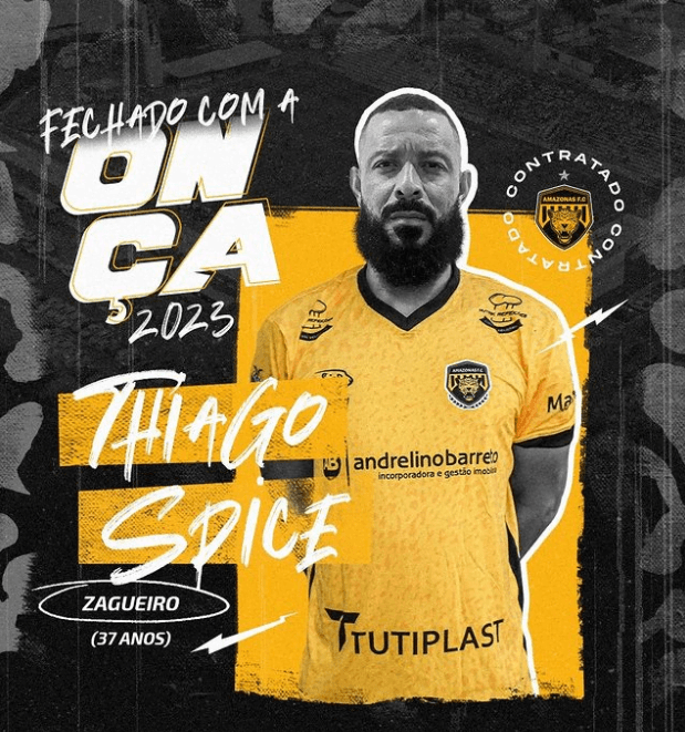 Amazonas FC anuncia contratação de Thiago Spice para 2023