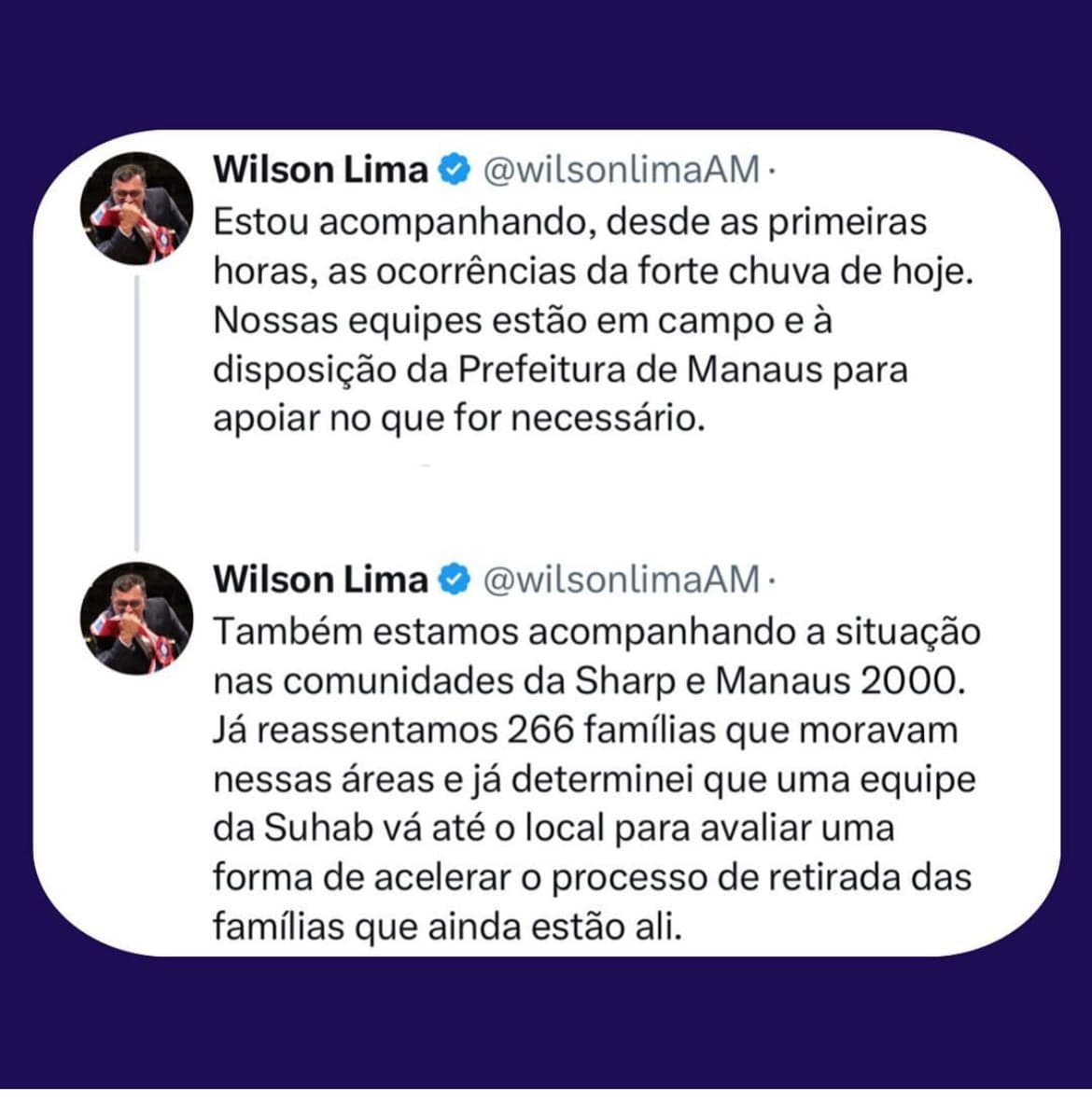 David e Wilson acionam “máquinas” para ajudar vítimas da chuva. Veja vídeo