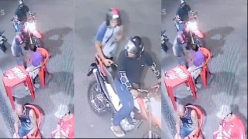 Vídeo mostra momento que assaltantes fazem arrastão em bar de Manaus