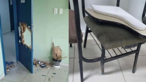 VÍDEO: Estudante dorme em sala e precisa usar cadeira para sair na madrugada, em Manaus