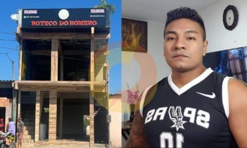 Bar do suspeito de torturar jovem grávida é depredado por populares, em Manaus