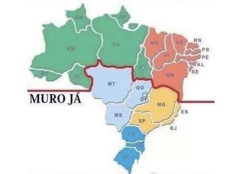 Internauta volta a propor separação do Sul do resto do Brasil e tema divide opiniões