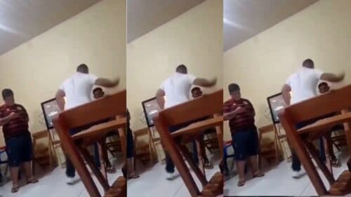 VÍDEO: Gerente de restaurante dá “tapão” em rosto de motoboy, em Manaus