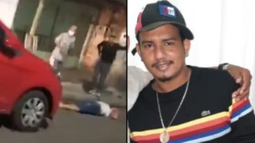 CENAS FORTES: Veja o momento em que homem é executado com 17 tiros e tem vísceras expostas, em Manaus