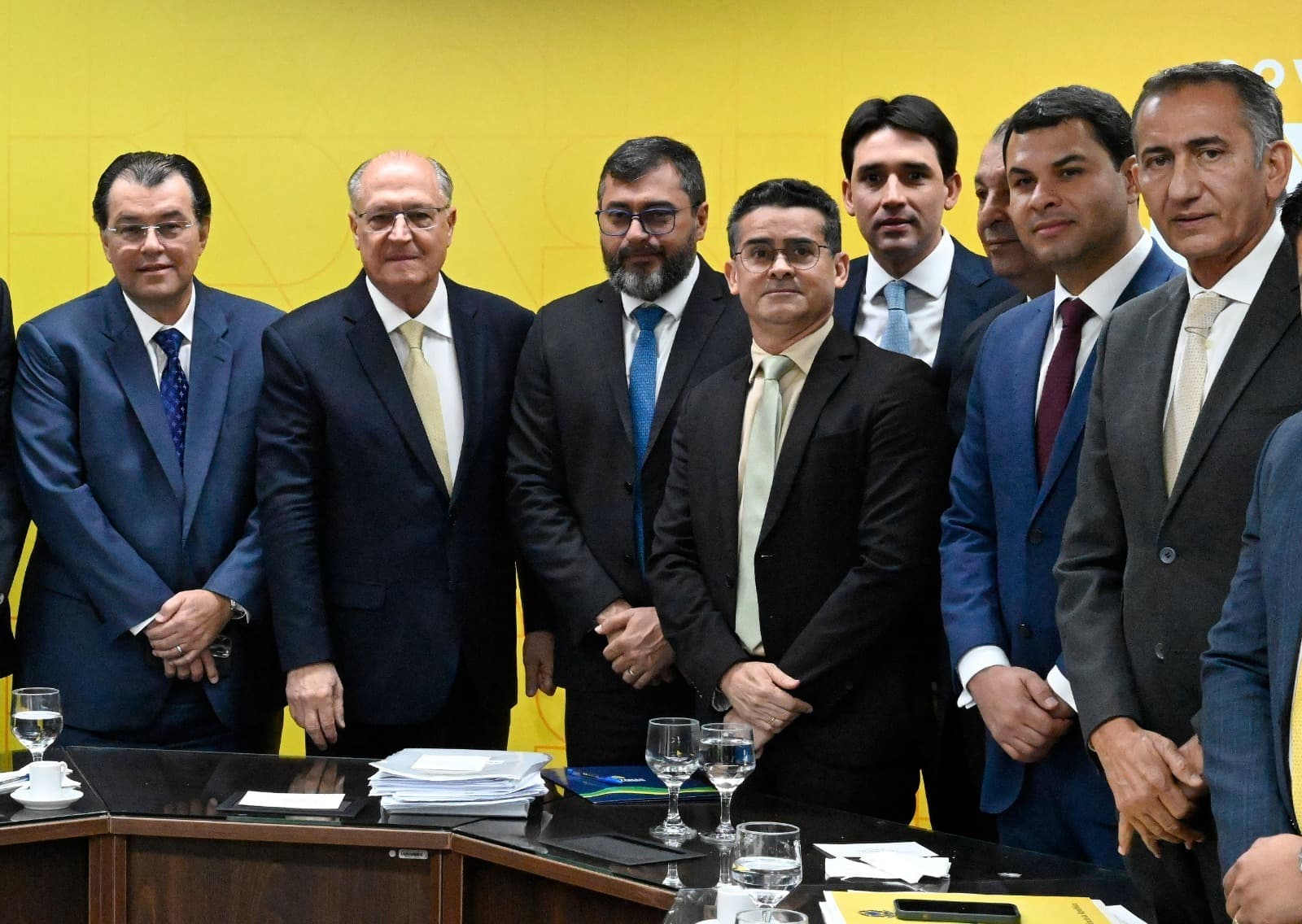 Geraldo Alckmin recebe Wilson Lima e David Almeida para propostas de enfrentamento à estiagem no Amazonas