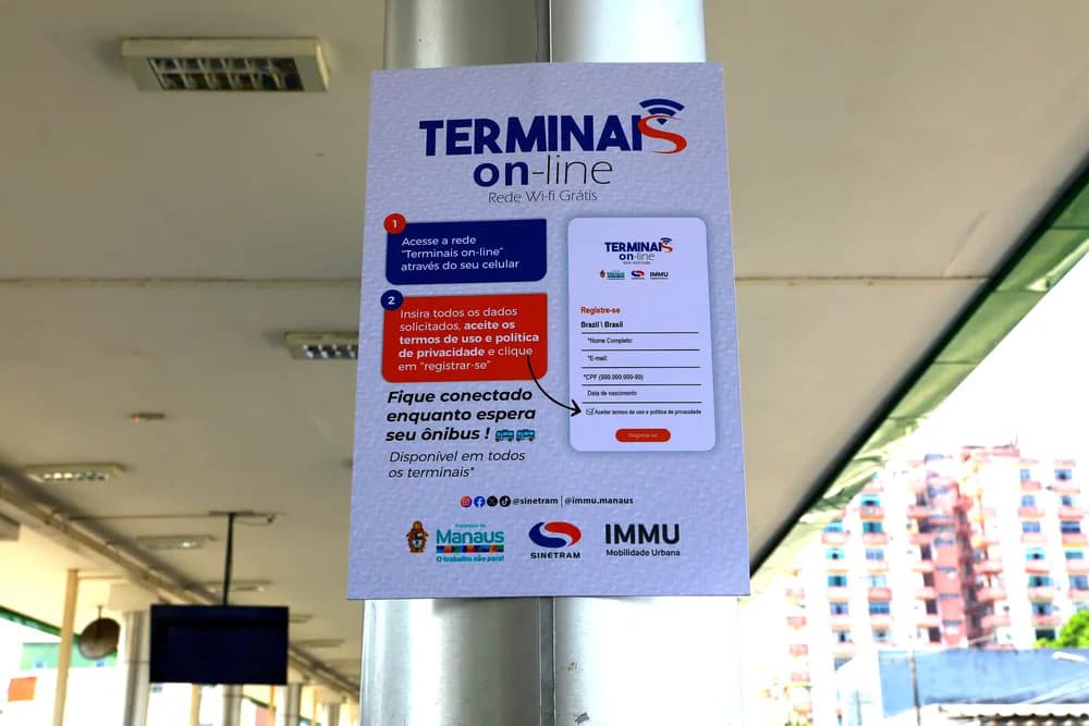 Manaus conta com internet gratuita em terminais de ônibus
