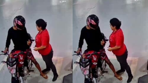 VÍDEOS: Homem em moto rende frentista e assalta posto de combustível, em Manaus