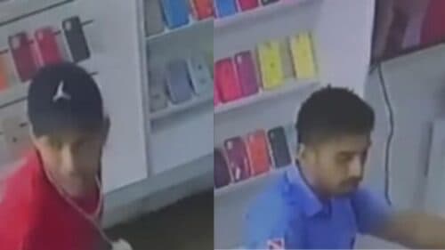 VÍDEO: Dupla armada rende clientes e funcionários e assalta loja de celular, em Manaus