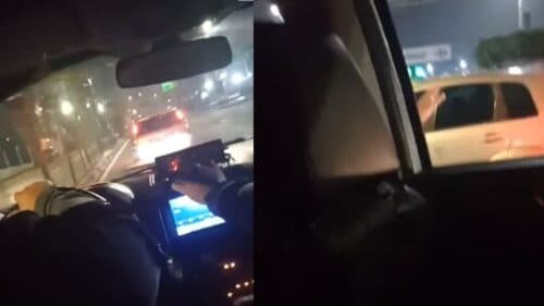 VÍDEOS: Mulher supostamente embriagada bate em motocicleta e termina detida, em Manaus