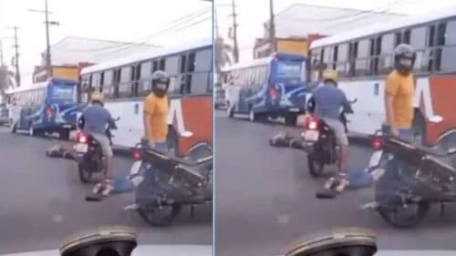 VÍDEOS: Acidente envolvendo carro e moto deixa trânsito lento na zona Leste de Manaus