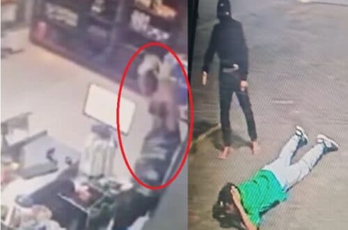 VÍDEO: Atendente de loja de conveniência tenta impedir assalto com cabo de vassoura e leva tiro, no AM