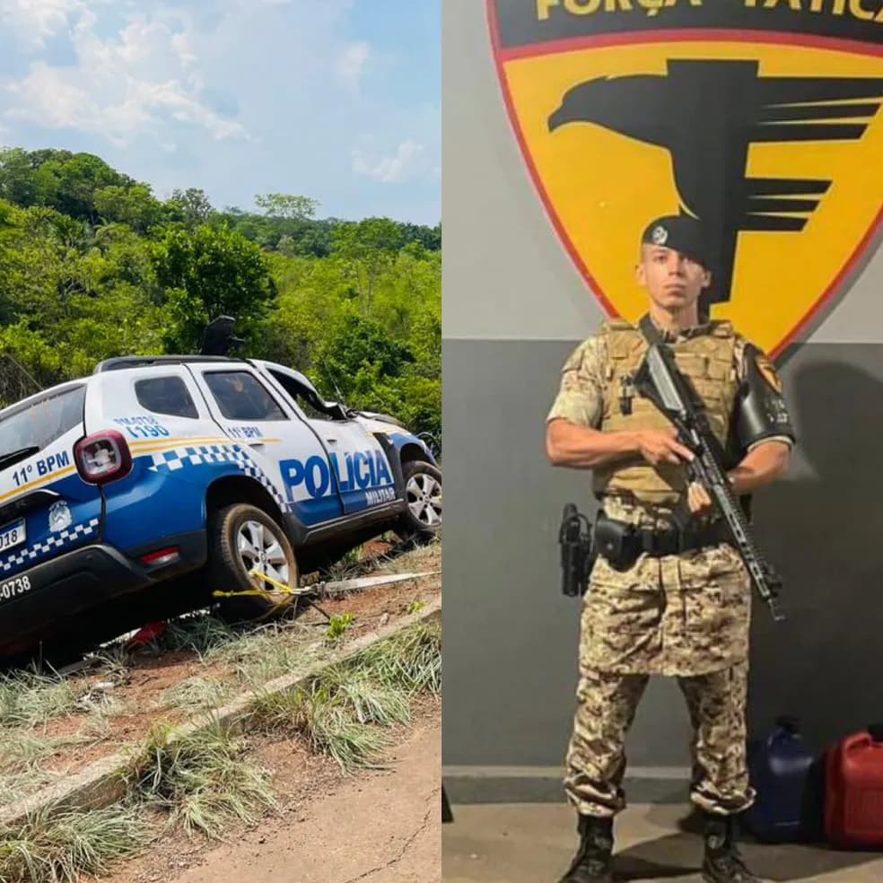 Soldado morre e outro PM fica ferido após viatura capotar em rodovia do Tocantins