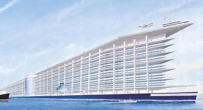 Cidade flutuante: maior navio do mundo terá 1,4 km de extensão