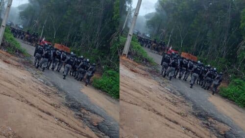 VÍDEOS: Polícia cumpre reintegração de posse e retira cerca 200 famílias do Tarumã, em Manaus