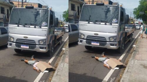 Idoso morre atropelado por caminhão guincho enquanto tentava atravessar avenida, em Manaus