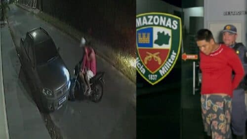 VÍDEO: Dupla atira contra PM’s durante abordagem e um acaba preso, em Manaus