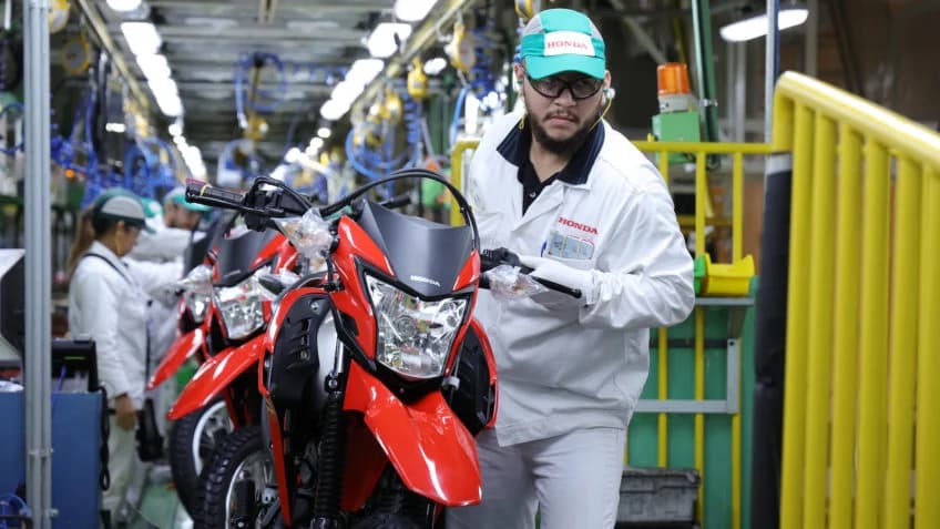 Produção de motocicletas no PIM bate 1 milhão de unidades no semestre, melhor marca desde 2011