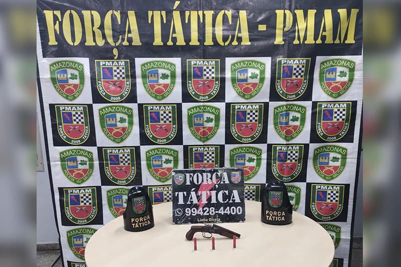 Duas armas de fogo são apreendidas e homem é preso na zona Centro-Oeste de Manaus