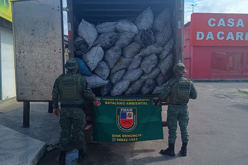 Homem é preso por transporte de carvão vegetal ilegal avaliado em R$ 63 mil