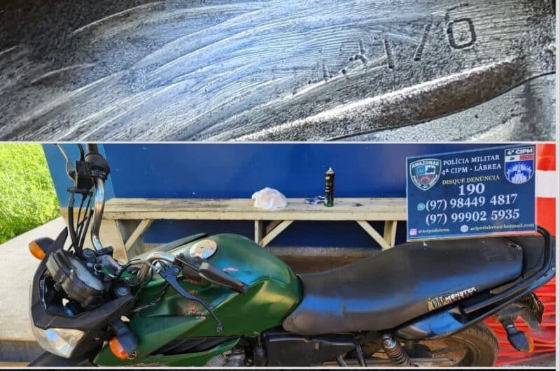 Em Lábrea, homem é preso por adulterar motocicleta na cor e chassi