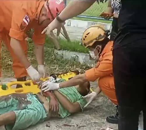 VÍDEO: Homem é baleado e foge de criminosos ao se jogar de barranco, no AM