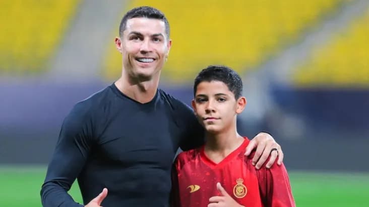 VÍDEO: Cristiano Ronaldo dá “bronca” no filho por motivo inusitado