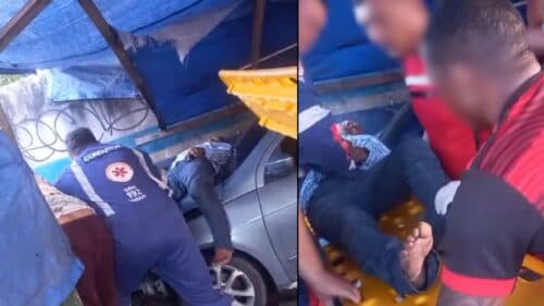 VÍDEO: Motorista atropela idoso em calçada e foge do flagrante, em Manaus