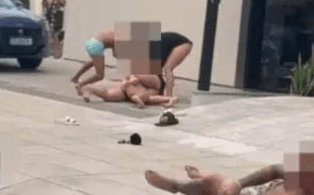 VÍDEO: Homens e mulheres se envolvem em briga generalizada em SC