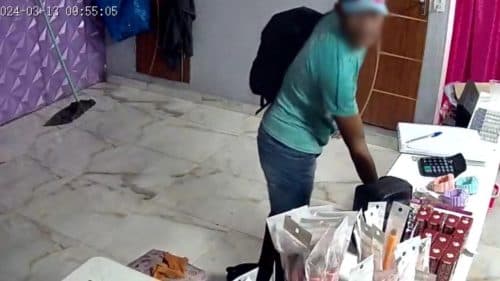 VÍDEO: Homem pede copo d’água antes de assaltar loja e ameaçar funcionária, em Manaus