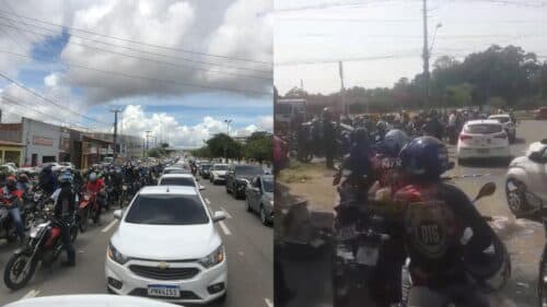 VÍDEOS: Motoristas por aplicativo de Manaus realizam manifestação contra PL 12/2024
