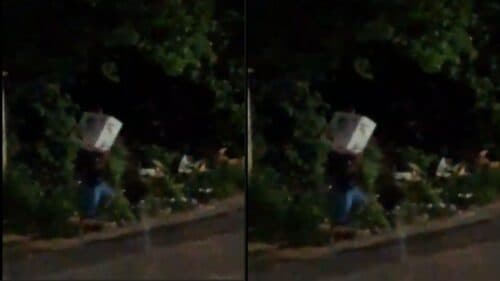 VÍDEO: Homem é flagrado roubando ar-condicionado durante madrugada, em Manaus