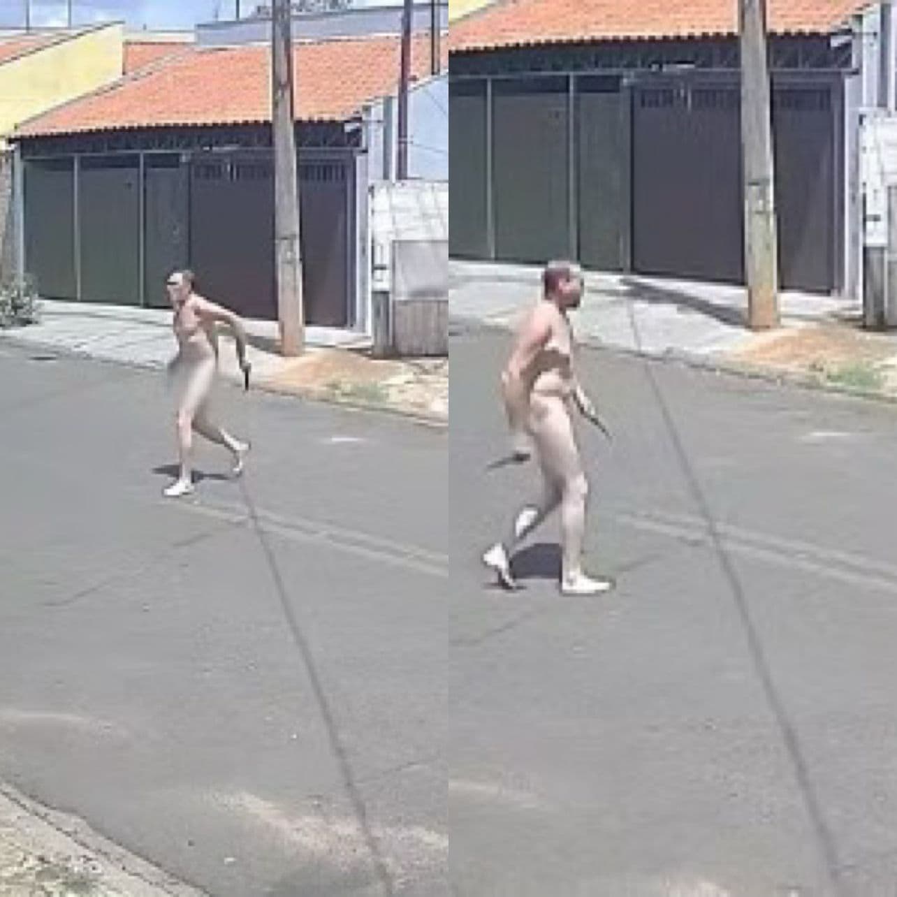 VÍDEO: Homem sai de casa pelado e mata enteado a facadas em rua no interior de SP